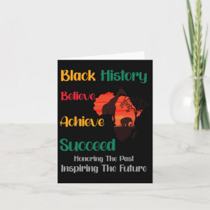 Honoring Past Inspiring Future Black History Month Card