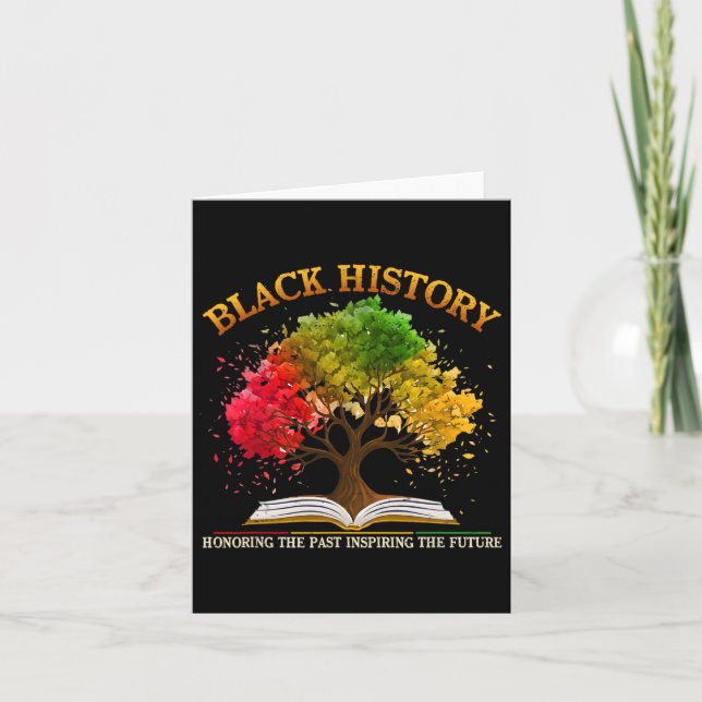 Honoring Past Inspiring Future Black History Month Card (Front)