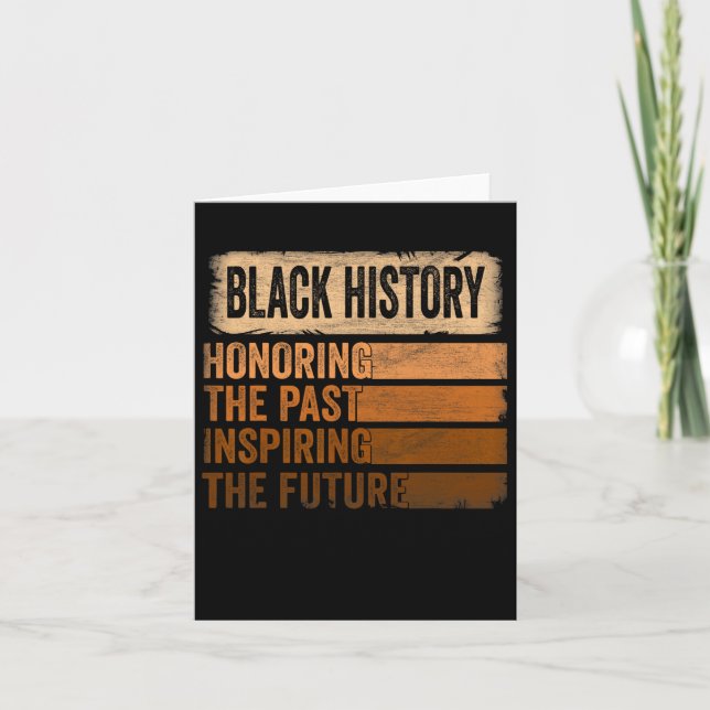 Honoring Past Inspiring Future Black History Month Card (Front)