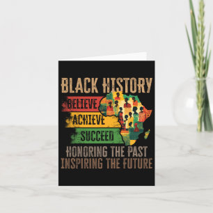 Honoring Past Inspiring Future Black History Month Card