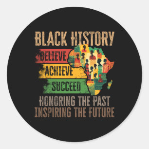 Honoring Past Inspiring Future Black History Month Classic Round Sticker