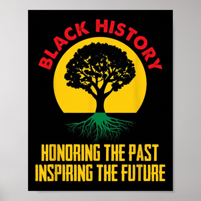 Honoring Past Inspiring Future Black History Month Poster (Front)
