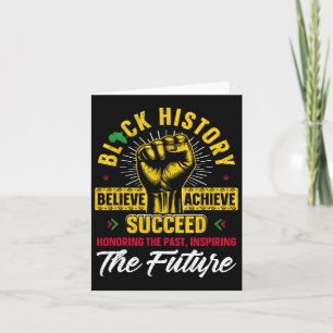 Honoring Past Inspiring Future Men Women Black His Card