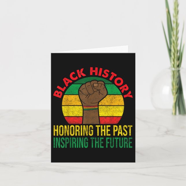 Honoring Past Inspiring Future Men Women Black His Card (Front)