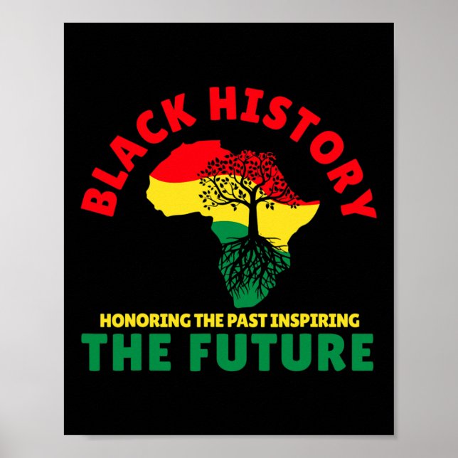 Honoring Past Inspiring Future Men Women Black His Poster (Front)