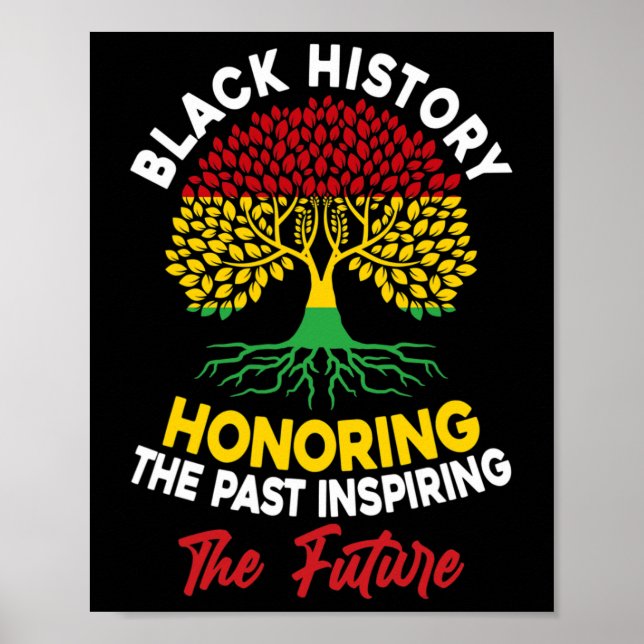 Honoring Past Inspiring Future Men Women Black His Poster (Front)