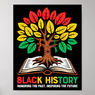 Honoring Past Inspiring Future Tree Book Black His Poster