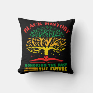 Honoring Past Inspiring The Future Black History Throw Pillow