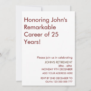 Honoring Remarkable Career Retirement Add Years Invitation