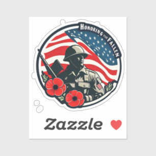 Honoring the Fallen on Memorial Day Vinyl Sticker