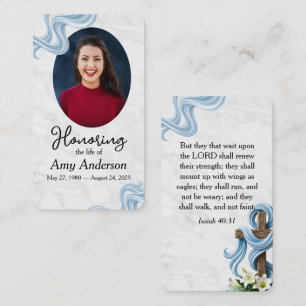 Honoring the Life Funeral Prayer Card