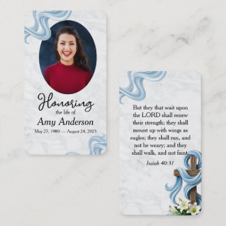 Honoring the Life Funeral Prayer Card