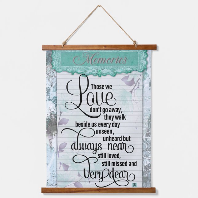 Honoring the Memories of Loved Ones Hanging Tapestry (Front)