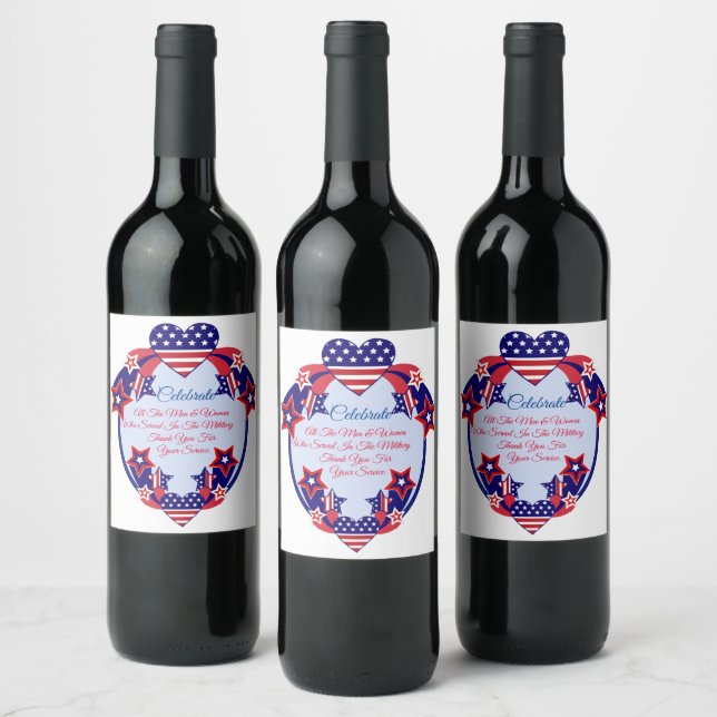Honoring The Military Wine Label (Bottles)