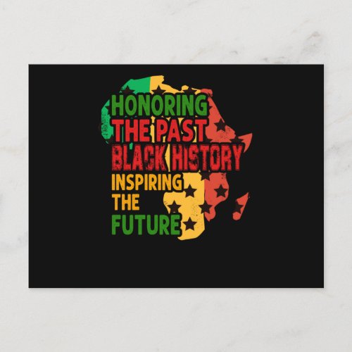 Honoring The Past Black History Inspiring The Futu Announcement Postcard