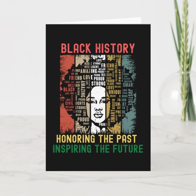 Honoring The Past Inspiring Future Black History Card (Front)