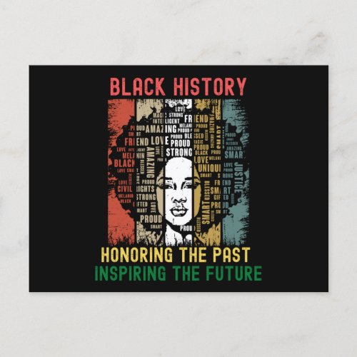 Honoring The Past Inspiring Future Black History Postcard