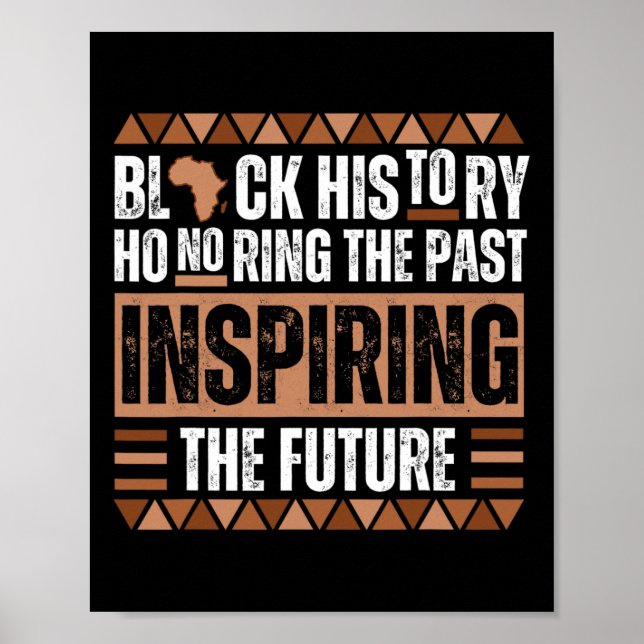 Honoring The Past Inspiring The Future Black Histo Poster (Front)