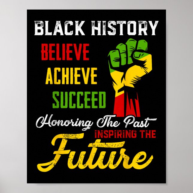 Honoring The Past Inspiring The Future Black Histo Poster (Front)
