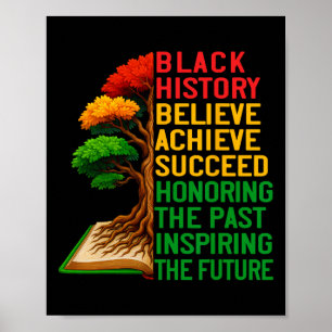 Honoring The Past Inspiring The Future Black Histo Poster