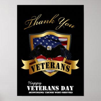 Honoring Those Who Served.  Happy Veterans Day Poster by AV_Designs at Zazzle
