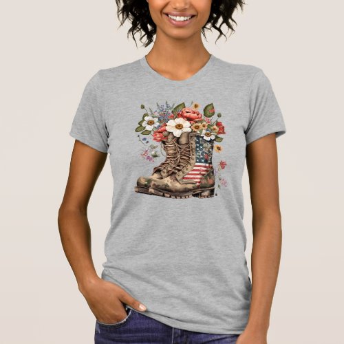 Honoring Those Who Served_Veteran Boots_Rustic   T_Shirt