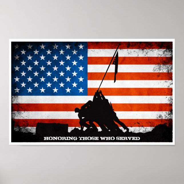 Honoring those who Served - Veterans Day Poster (Front)