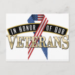 Honoring Veterans Logo Ribbon Postcard at Zazzle