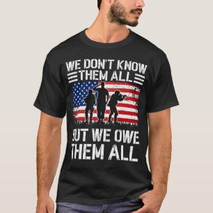 Honoring Veterans We Owe Them All American Flag T-Shirt