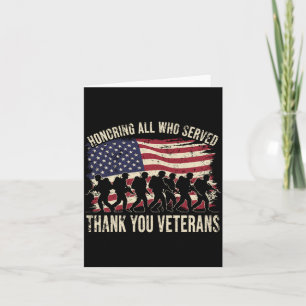 Honoring Who Served Thank Veterans Memorial Day Card