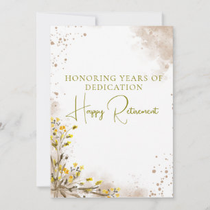 Honoring Years of Dedication Elegant Retirement Card