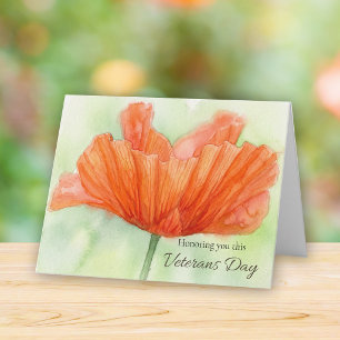 Honoring You This Veterans Day Poppy Card