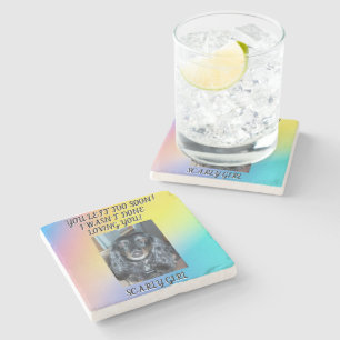 Honoring Your Beloved Fur Baby Memorial 1 Photo Stone Coaster