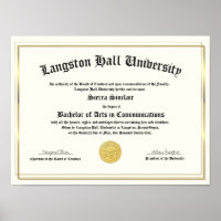 Honors College or University Diploma Replica