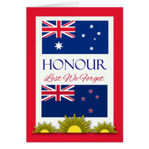 Honour, Lest We Forget, Australian New Zealand Cards