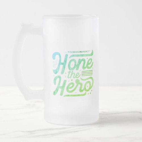 Honry the hero frosted glass beer mug