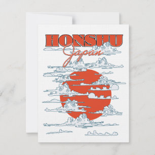 Honshu Japan travel poster