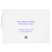 Honu at  La a'Loa Beach Cards (Back Horizontal)