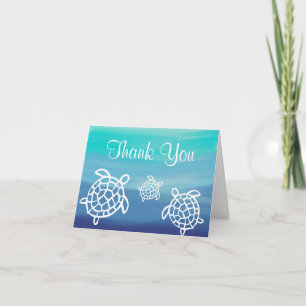 Honu Beach Ocean Turtles Thank You Card
