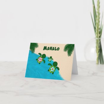Honu Boy Sea Turtle Baby Shower Thank You Blue 281 by MonkeyHutDesigns at Zazzle