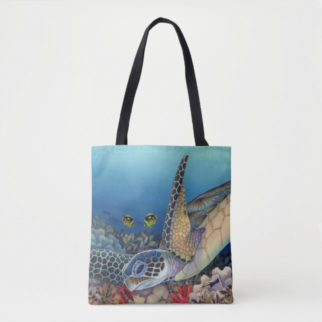 Honu (Green Sea Turtle) Tote Bag (Front)