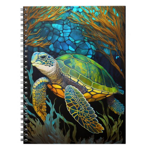 Honu Haven Stained Glass Water Notebook