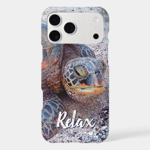 Honu Hawaii Sea Turtle Photo Relax Script Quote iPhone 17 Pro Max Case