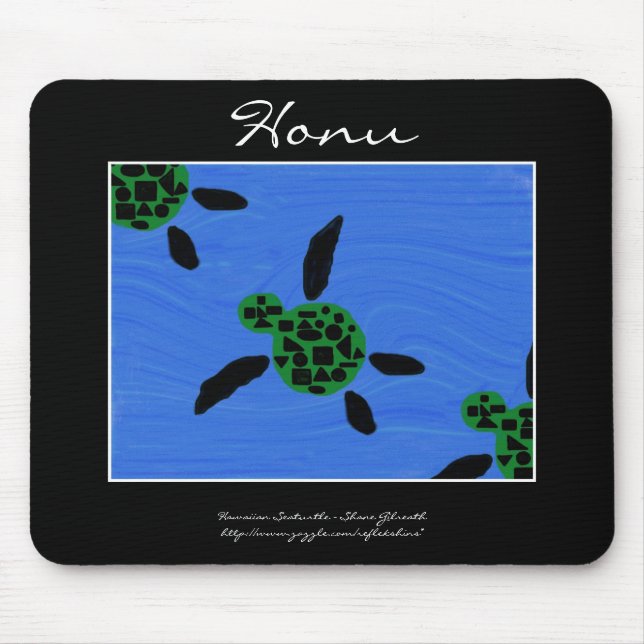Honu Hawaiian Seaturtle Mousepad (Front)