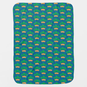 Honu Hawaiian Tribal Green Sea Turtles Baby Blanket
