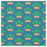 Honu Hawaiian Tribal Green Sea Turtles Fabric