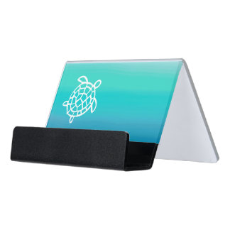 Honu Ocean Sea Turtle Desk Business Card Holder