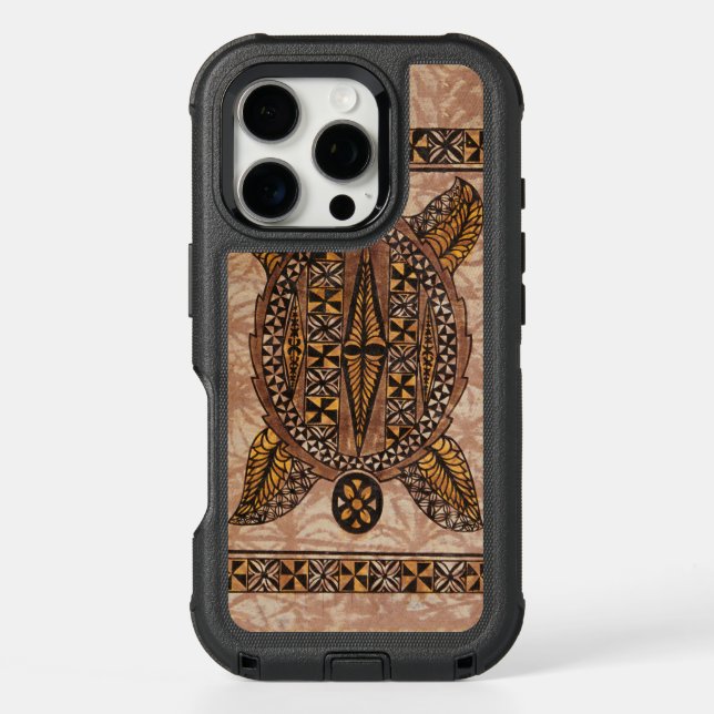 Honu Primitive Hawaiian Tattoo Tapa Otterbox iPhone Case (Back)