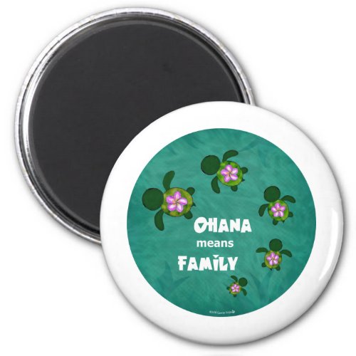 Honu Sea Family_circle Magnet