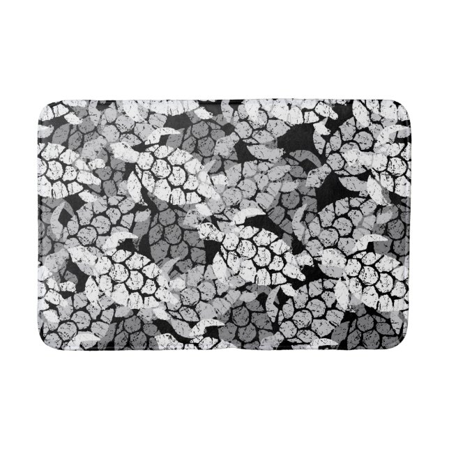 Honu Sea Turtle Hawaiian Aloha - Black Bathroom Mat (Front)
